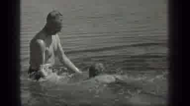 Long Lake Canada (1939): People Playing And Swimming Around The Lake