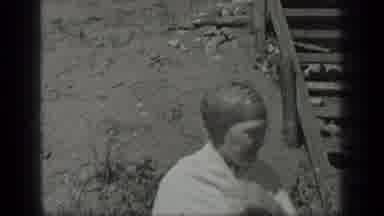 Long Lake Canada (1939): Old Modest Lady Swimming And Relaxing At The Beach Front