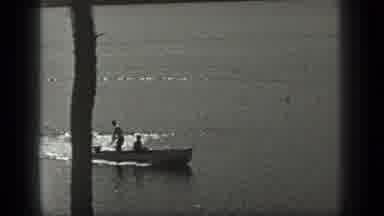 Long Lake Canada (1939): Black And White Homemade Video Of 2 People On Boat