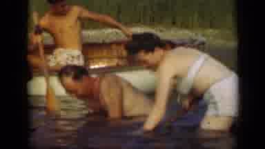 This lake is so small, the fish have to take turns!