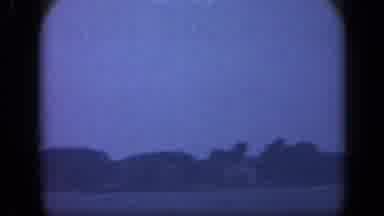 Long Island New York (1948): Blue Filtered Panoramic Sky Treeline Camera Shot