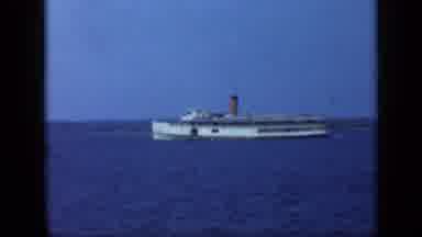 Long Island New York (1948): Large Boat Sailing On The Ocean