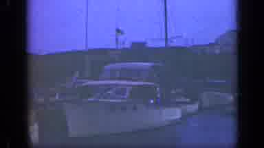 Long Island New York (1948): Large Boats Docked In A Row On River Shore Or Bay