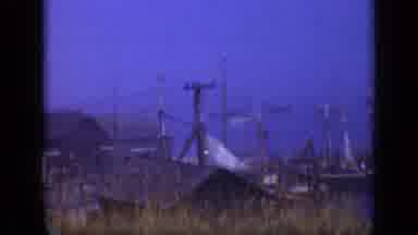 Long Island New York (1948): Electric Poles And Buildings
