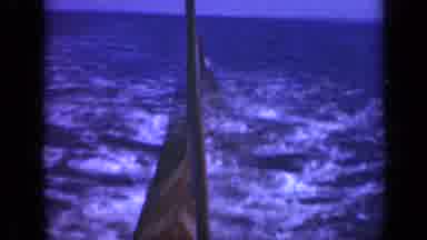 Long Island New York (1948): Ocean Night Democratic Rough Water Traveling Ship