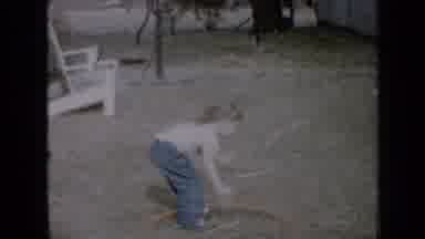 Minnesota USA (1958): Vintage Footage Two Young Sisters Hula Hooping In Summertime