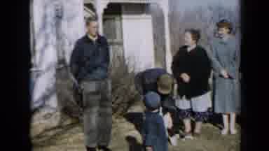 Minnesota USA (1958): Old Home Movie Of A Stumbling Toddler And His Family