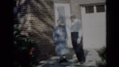 Minnesota USA (1958): Old Couple Going Out For A Ride In Their Car That Is Put