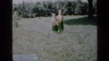 Minnesota USA (1958): Two Adorable Little Girls Spin Into Place And Do Perform A