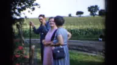 Minnesota USA (1958): Women Following Gardening Outside Their Residence On A Sunny