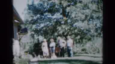 Minnesota USA (1958): Distant Group Picture Of Three Generations Of Family