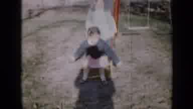 Minnesota USA (1958): Little Girls Playing On A Slide Sliding Down Together