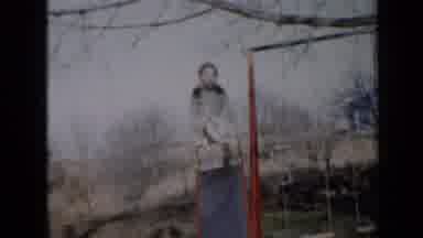 Minnesota USA (1958): Two Young Girls In Skirts And Sweaters On A Playground And