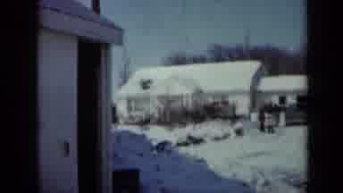 Minnesota USA (1958): The Cows Would Rather Stay Out In The Snow Than Go Into The