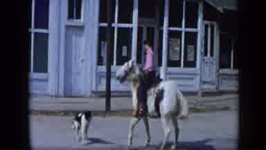 Aledo Texas (1959): Children Riding Horse In Parade Accompany By Float With Two