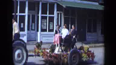 Aledo Texas (1959): Only Ladies Are Featured On Two Floats In A Small Town Parade