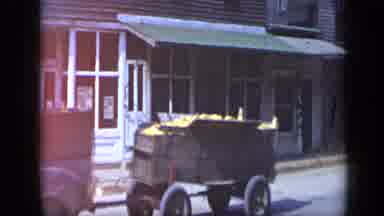 Aledo Texas (1959): Old Fashion Truck And Wagon Pulling Produce In The City
