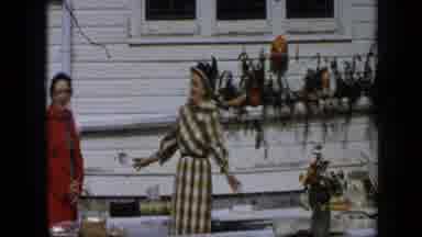 Aledo Texas (1959): Two Women One With Hands Out Stand Ready To Serve At Flea