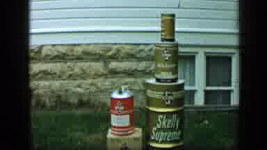 Aledo Texas (1959): Putting Together And Stacking Some Oil Containers For Later