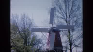 Iowa USA (1959): Windmill Is Not Rotating With Flower Pot Are Hanging