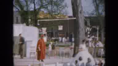 Iowa USA (1959): People All Dressed Up Leave The Venue And Head To Towards The