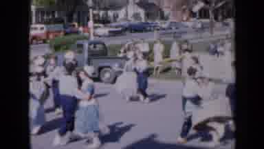 Iowa USA (1959): Group Of Young People Rehearses Folk Dance For Presentation On