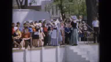 Iowa USA (1959): Group Of People Practicing A Folk Dance