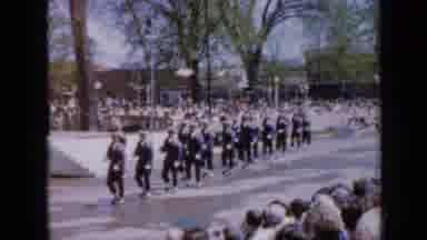 Iowa USA (1959): Military Parade With Soldiers With Large Contingent And Public On