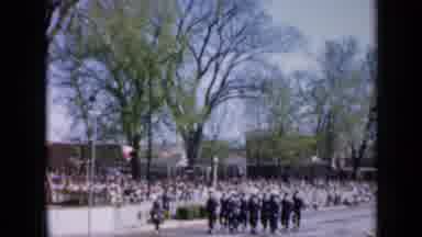 Iowa USA (1959): View Of Military Parade With Enthusiastic Audience On Special Day