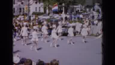 Iowa USA (1959): As The Marching Band Passes By In The City's Celebration