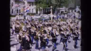 Iowa USA (1959): Hometown Parade Featuring A Large Marching Band Of Brass