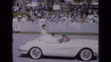 Iowa USA (1959): People Driving In White Car