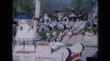 Iowa USA (1959): Parade With Float In City Street With Good Public Present