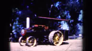 Iowa USA (1959): Red And Black Steam Engine Tractor