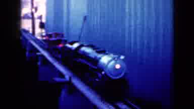 Iowa USA (1959): Small Locomotive Train On Tracks