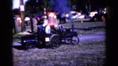 Iowa USA (1959): Small Tractor Whirling Spinning Running Pulling Man Show