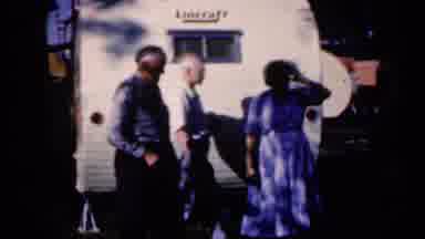 Iowa USA (1959): Couples In The Outside Area Of ââThe House With A Trailer Beside