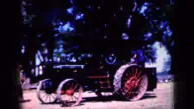 Iowa USA (1959): Red And Black Steam Engine Powered Tractor Built