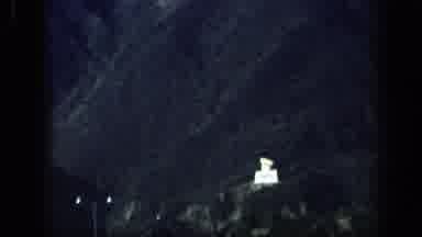 VENEZUELA-1959: A Nighttime Road Trip With Billboard On Hillside