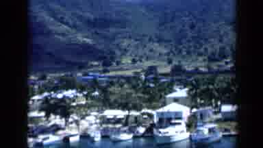 Venezuela (1959): Camera Pans Over A Beautiful Water And Mountain Sail Port