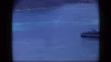 Venezuela (1959): Large Ship Docked In Water Surrounded By Many Beautiful Islands
