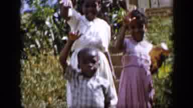 Venezuela (1959): Siblings Standing By Stairs Posing For Picture
