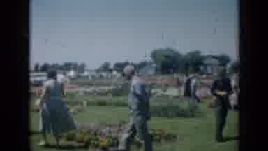 Missouri USA (1961): People Happily Meandering Through Manicured Garden Of Neat