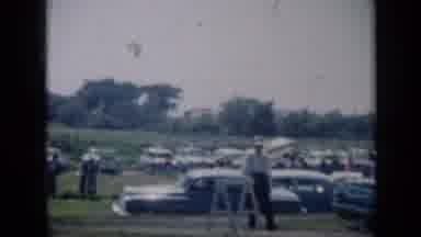 Missouri USA (1961): Some People Stand Together After Parking Their Cars In A