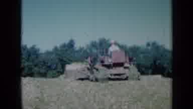Missouri USA (1961): Man Tractor Plowing Outside Reversing Driving Summer Blade