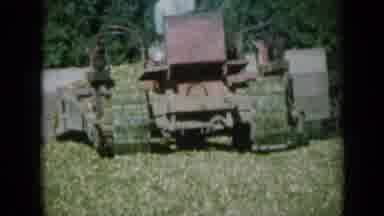 Missouri USA (1961): A Person Sitting And Cutting Grasses From The Field