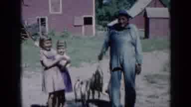 Missouri USA (1961): Grandpa Shows Off His Catch Of Fish With The Help Of His