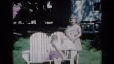 Missouri USA (1961): Kids Sitting On Chairs Outside Posing For A Photo