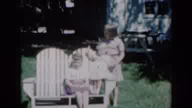 Missouri USA (1961): Siblings Sitting On Chairs Waiting For Picture To Be Taken
