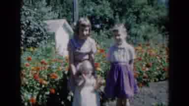 Missouri USA (1961): Three Young Sisters In Their Mother's Garden In The 60âS